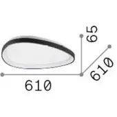 Ideal Lux Plafonnier contemporain Gemini Metal White Led Integrated 29W 3000K Ip20