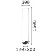 Ideal Lux Lampadaire contemporain Frame Metal White Led 30W 3000K Ip20