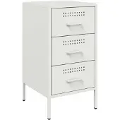 vidaXL Table de chevet blanc 36x39x68 cm acier