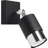 Valotorni Applique NERO noir/chrome 1xGU10 10W acier 16x17.5x8cm