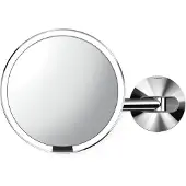 Simplehuman Miroir à capteur 20 cm Miroir cosmétique mural Miroir ST3016