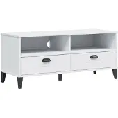 vidaXL Armoire TV VIKEN Blanc Matériau dérivé du bois