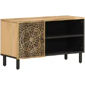 vidaXL Armoire TV 80x31x46 cm en bois massif de manguier