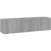 vidaXL Armoire TV murale Gris Sonoma 120x30x30 cm Bois composite