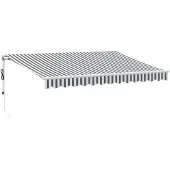 vidaXL Store automatique anthracite & blanc 350x250 cm