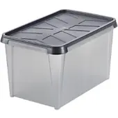 Smartstore Boîte de rangement 3462265 PP (Polypropylène) Gris (40 cm, 50 l, 4x)
