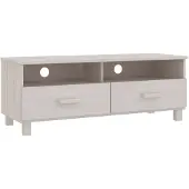 vidaXL Armoire TV HAMAR blanc 106x40x40 cm pin massif