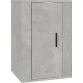 vidaXL Armoire TV murale gris béton 40x34,5x60 cm