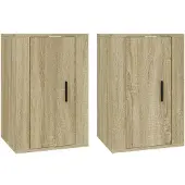 vidaXL Armoires murales TV 2 pièces chêne Sonoma 40x34,5x60 cm