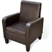 vidaXL Fauteuil Marron Similicuir