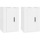 vidaXL Armoires murales TV 2 pcs. Blanc 40x34,5x60 cm