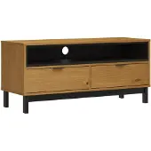 vidaXL Armoire TV FLAM 110x40x50 cm Pin massif