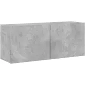 vidaXL Armoire TV murale gris béton 100x30x41 cm