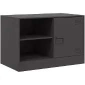 vidaXL Armoire TV noire 67x39x44 cm Acier