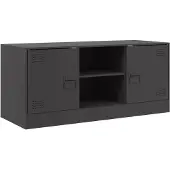 vidaXL Armoire TV noire 99x39x44 cm Acier