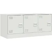 vidaXL Armoire TV blanc 99x39x44 cm acier