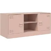 vidaXL Armoire TV rose 99x39x44 cm Acier