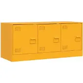 vidaXL Armoire TV jaune moutarde 99x39x44 cm Acier
