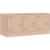 vidaXL Armoire TV rose 99x39x44 cm Acier