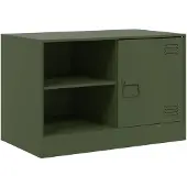 vidaXL Armoire TV vert olive 67x39x44 cm Acier