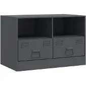 vidaXL Armoire TV anthracite 67x39x44 cm Acier