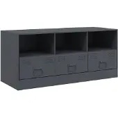vidaXL Armoire TV anthracite 99x39x44 cm Acier
