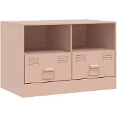 vidaXL Armoire TV rose 67x39x44 cm Acier