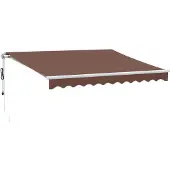 vidaXL Store automatique avec LED marron 300 x 250 cm