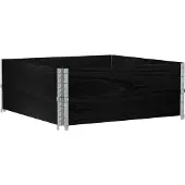 vidaXL Jardinière noir 100x100 cm bois massif de pin
