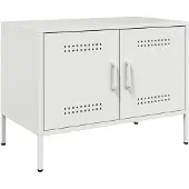 vidaXL Armoire TV blanche 68x39x50,5 cm Acier