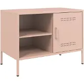 vidaXL Armoire TV rose 68x39x50,5 cm Acier
