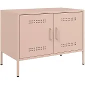 vidaXL Armoire TV rose 68x39x50,5 cm Acier