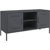 vidaXL Armoire TV anthracite 100,5x39x50,5 cm Acier