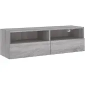 vidaXL Armoire TV murale Gris Sonoma 100x30x30 cm Bois composite