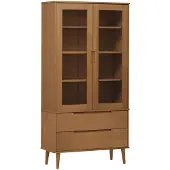 vidaXL Armoire vitrine MOLDE Marron 90x35x175 cm Pin massif
