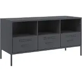 vidaXL Armoire TV anthracite 100,5x39x50,5 cm Acier