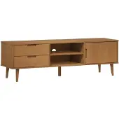 vidaXL Armoire TV MOLDE Marron 158x40x49 cm Pin massif
