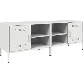 vidaXL Armoires TV 2 pcs. Blanc 68x39x50,5 cm Acier