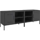 vidaXL Armoires TV 2 pcs. noir 68x39x50,5 cm acier