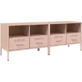vidaXL Armoires TV 2 pcs. Rose 68x39x50,5 cm Acier