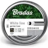 Bradas Tuyau d'arrosage WHITE LINE 3/4" argent/blanc 30 m