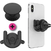 PopSockets PopPack PopMount 2 Car Vent + PopGrip Black, Support pour smartphone, Noir