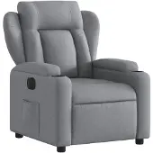 vidaXL Fauteuil relax électrique gris clair Tissu