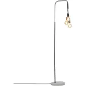 It's About Romi - Lampadaire Oslo - noir/ciment - 48x32x190cm - 3L pour salon, chambre à coucher