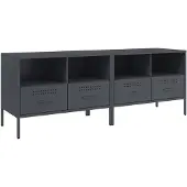 vidaXL Armoires TV 2 pcs. Anthracite 68x39x50,5 cm Acier