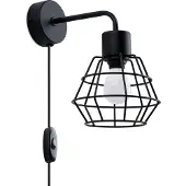 Sollux Applique SUBA noir 1xE14 10W acier 23x23x15cm