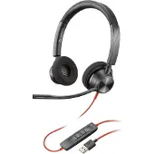 HP Poly POLY Blackwire 3320 USB-A Headset Avec fil Arceau Bureau/Centre d'appels USB Type-A Noir