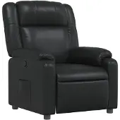 vidaXL Fauteuil relax noir similicuir