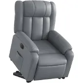 vidaXL Fauteuil relax releveur électrique gris similicuir