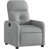 vidaXL Fauteuil relax électrique gris clair Tissu